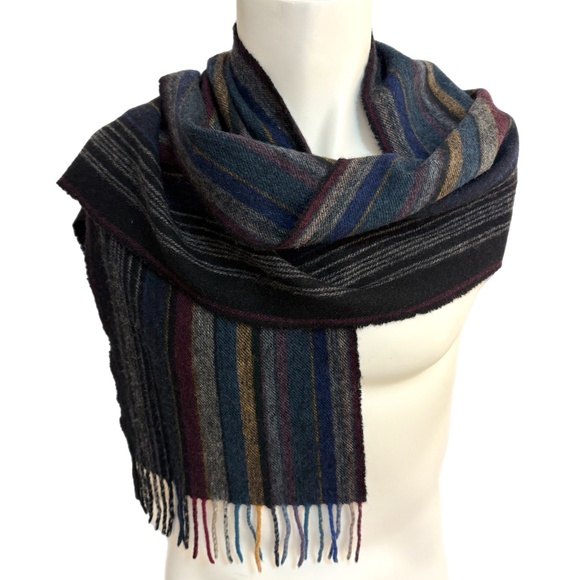 Marchbrae Accessories - Marchbrae 100% Lambswool Striped Scarf 🏴– Made in Scotland